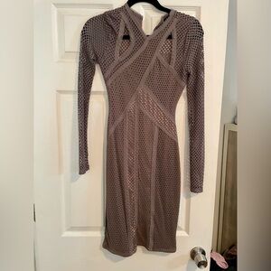 BCBG Maxazria neutral bodycon dress